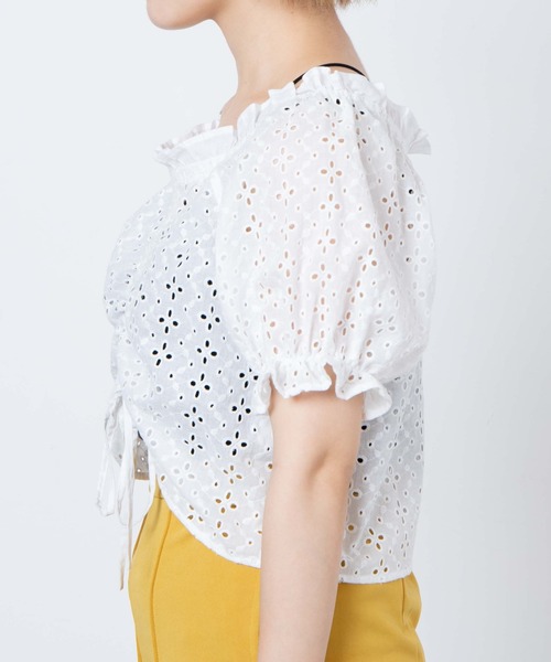 DuKKah（デュカ）の「Dukkah/【低身長向け】コットンレースチロルブラウス（シャツ/ブラウス・レディース・ホワイト・X-SMALL）」の13枚目の写真