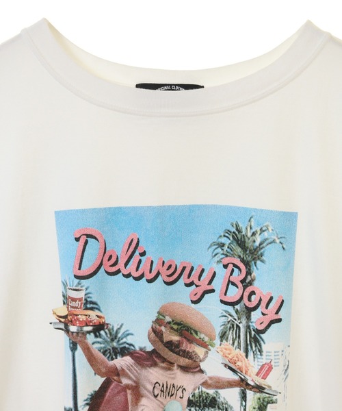 Candy Stripper（キャンディストリッパー）の「DELIVERY BOY BIG Tシャツ（Tシャツ/カットソー・レディース・オフホワイト/ライトブルー/ブラック/イエロー・2）」の9枚目の写真