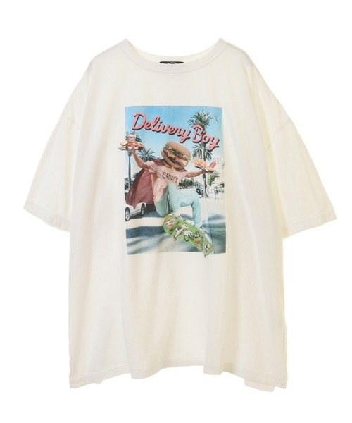 Candy Stripper（キャンディストリッパー）の「DELIVERY BOY BIG Tシャツ（Tシャツ/カットソー・レディース・オフホワイト/ライトブルー/ブラック/イエロー・2）」の13枚目の写真