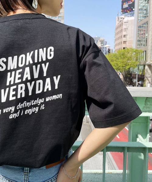 PAGEBOY（ページボーイ）の「WEB限定アイテム / ABEchanイラストTシャツ（Tシャツ/カットソー・レディース・ブラック/オフホワイト/ブルー系その他/チャコール・FREE）」の12枚目の写真