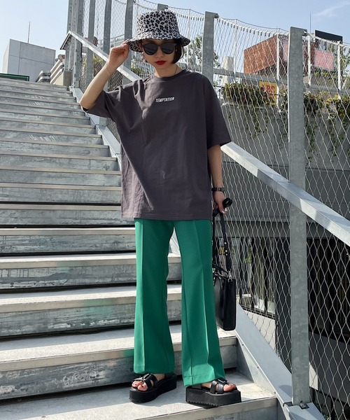 PAGEBOY（ページボーイ）の「WEB限定アイテム / ABEchanイラストTシャツ（Tシャツ/カットソー・レディース・ブラック/オフホワイト/ブルー系その他/チャコール・FREE）」の19枚目の写真