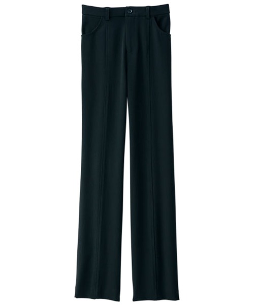BELLUNA（ベルーナ）の「色あせにくいストレートパンツ股下６３cm（スーツパンツ・レディース・ブラック/ネイビー・LARGE/MEDIUM/X-LARGE）」の2枚目の写真