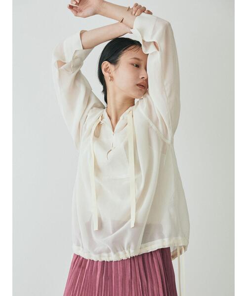 GARAGE OF GOOD CLOTHING(ガレージオブグッドクロージング)の「FEA フード付アノラツク風シャツ(シャツ/ブラウス・レディース・ブラック/アイボリー・FREE)」の8枚目の写真