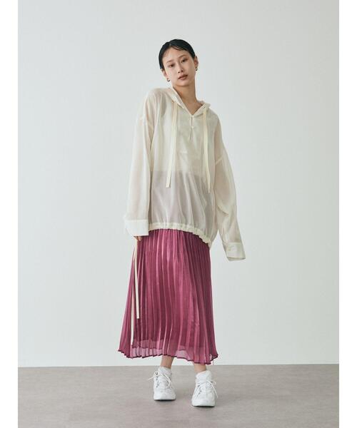 GARAGE OF GOOD CLOTHING(ガレージオブグッドクロージング)の「FEA フード付アノラツク風シャツ(シャツ/ブラウス・レディース・ブラック/アイボリー・FREE)」の14枚目の写真