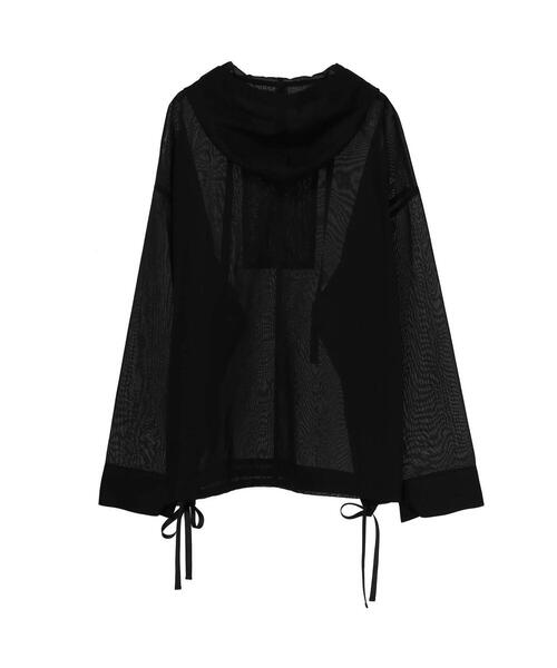 GARAGE OF GOOD CLOTHING(ガレージオブグッドクロージング)の「FEA フード付アノラツク風シャツ(シャツ/ブラウス・レディース・ブラック/アイボリー・FREE)」の17枚目の写真