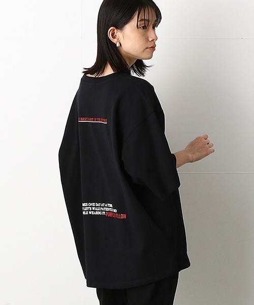 Purple&Yellow(パープルアンドイエロー)の「切替 ビッグシルエットTシャツ(Tシャツ/カットソー・メンズ・ホワイト/ブラック/グレイッシュベージュ・SMALL/MEDIUM/LARGE)」の13枚目の写真