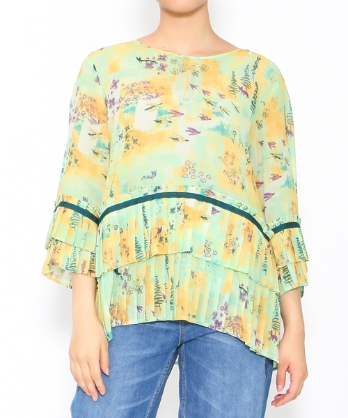 AS KNOW AS de base(アズノゥアズドゥバズ)の「ストーリーを語るプルオーバー(シャツ/ブラウス・レディース・ブルー系その他/グリーン系その他・FREE)」の3枚目の写真