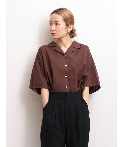 Ungrid（アングリッド）の「ウォッシュハーフスリーブルーズシャツ（シャツ/ブラウス・レディース・パープル/ブラウン/ブルー・FREE）」の17枚目の写真