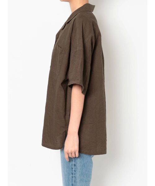 Ungrid（アングリッド）の「ウォッシュハーフスリーブルーズシャツ（シャツ/ブラウス・レディース・パープル/ブラウン/ブルー・FREE）」の5枚目の写真