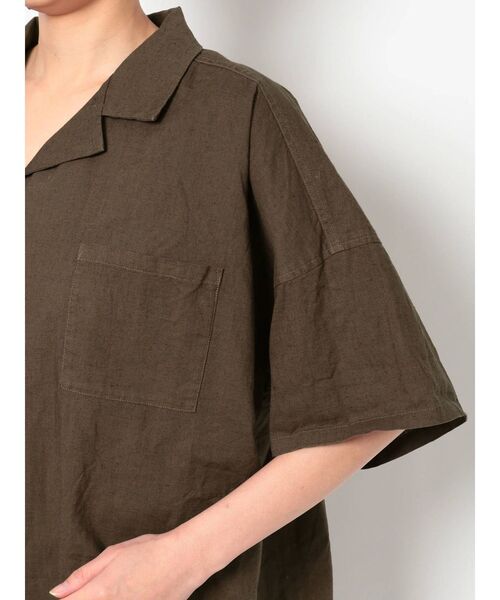 Ungrid（アングリッド）の「ウォッシュハーフスリーブルーズシャツ（シャツ/ブラウス・レディース・パープル/ブラウン/ブルー・FREE）」の9枚目の写真