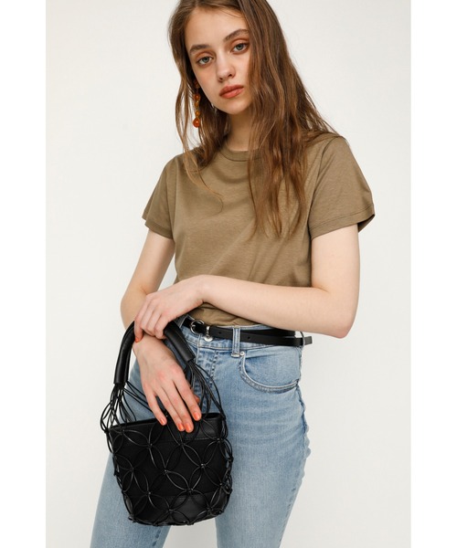 SLY（スライ）の「STRING MESH BAG メッシュ バッグ（かごバッグ・レディース・ホワイト/ブラック・FREE）」の14枚目の写真