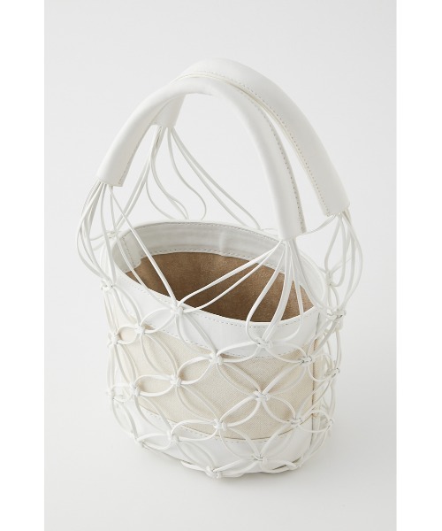 SLY（スライ）の「STRING MESH BAG メッシュ バッグ（かごバッグ・レディース・ホワイト/ブラック・FREE）」の4枚目の写真