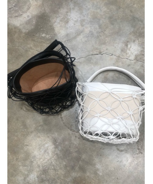 SLY（スライ）の「STRING MESH BAG メッシュ バッグ（かごバッグ・レディース・ホワイト/ブラック・FREE）」の22枚目の写真