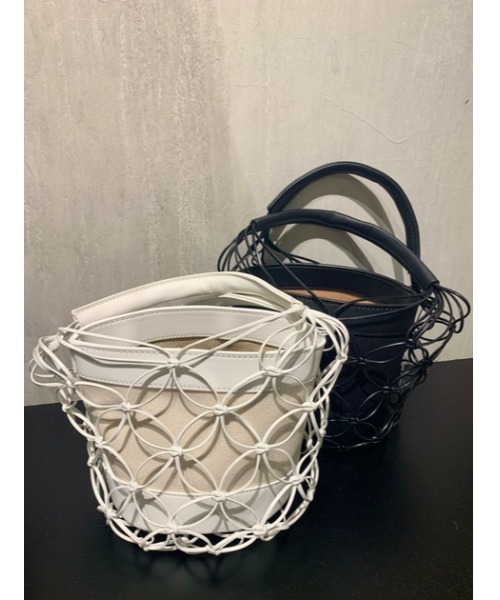 SLY（スライ）の「STRING MESH BAG メッシュ バッグ（かごバッグ・レディース・ホワイト/ブラック・FREE）」の21枚目の写真
