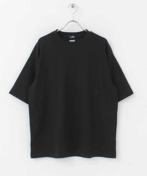 ITEMS URBANRESEARCH（アイテムズ アーバンリサーチ）の「トリコット クルーネック半袖プルオーバー（Tシャツ/カットソー・メンズ・グレー/オフホワイト/ピンク/ブラック・LARGE/MEDIUM）」の13枚目の写真