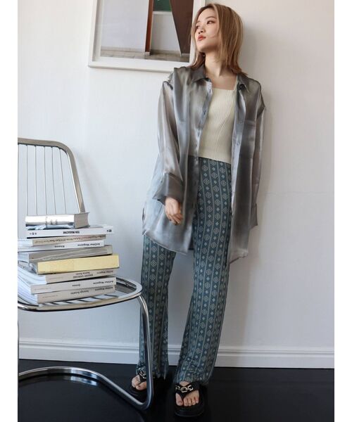 MURUA（ムルーア）の「バックオープンアシメニットタンク（ニット/セーター・レディース・ホワイト/ブラック/グリーン/ベージュ・FREE）」の13枚目の写真