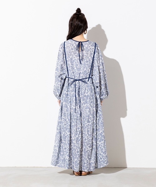 hunch（ハンチ）の「レーヨン麻 ペイズリー柄 ギャザーワンピース（ワンピース・レディース・チャコール/ベージュ/オフホワイト・FREE）」の12枚目の写真