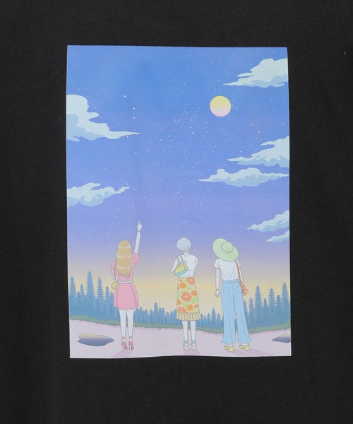 ikka（イッカ）の「Kisa コラボバックプリントT（Tシャツ/カットソー・レディース・ブラック/オフホワイト・L/S/M）」の6枚目の写真