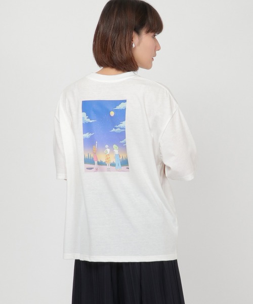 ikka（イッカ）の「Kisa コラボバックプリントT（Tシャツ/カットソー・レディース・ブラック/オフホワイト・L/S/M）」の19枚目の写真