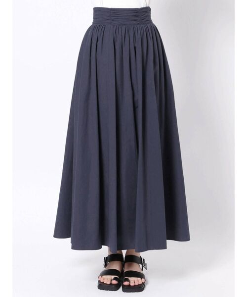 LAGUNAMOON（ラグナムーン）の「サーキュラ-ギャザーフレアーマキシスカート（スカート・レディース・ネイビー/ホワイト/グリーン系その他・SMALL/MEDIUM）」の4枚目の写真