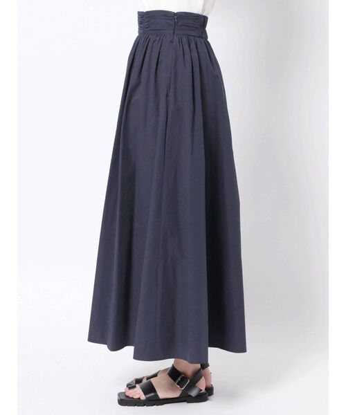 LAGUNAMOON（ラグナムーン）の「サーキュラ-ギャザーフレアーマキシスカート（スカート・レディース・ネイビー/ホワイト/グリーン系その他・SMALL/MEDIUM）」の5枚目の写真