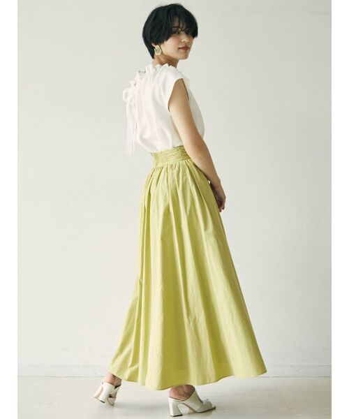 LAGUNAMOON（ラグナムーン）の「サーキュラ-ギャザーフレアーマキシスカート（スカート・レディース・ネイビー/ホワイト/グリーン系その他・SMALL/MEDIUM）」の19枚目の写真