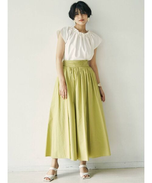 LAGUNAMOON（ラグナムーン）の「サーキュラ-ギャザーフレアーマキシスカート（スカート・レディース・ネイビー/ホワイト/グリーン系その他・SMALL/MEDIUM）」の20枚目の写真