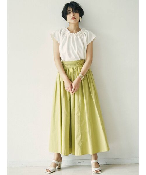 LAGUNAMOON（ラグナムーン）の「サーキュラ-ギャザーフレアーマキシスカート（スカート・レディース・ネイビー/ホワイト/グリーン系その他・SMALL/MEDIUM）」の21枚目の写真