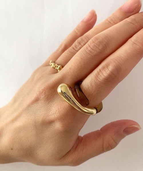 mou(モウ)の「トップカラークリアリング(リング・レディース・シルバー/ゴールド/ブラウン/イエロー/ピンク/ブラック/ホワイト/ホワイト系その他・FREE)」の4枚目の写真