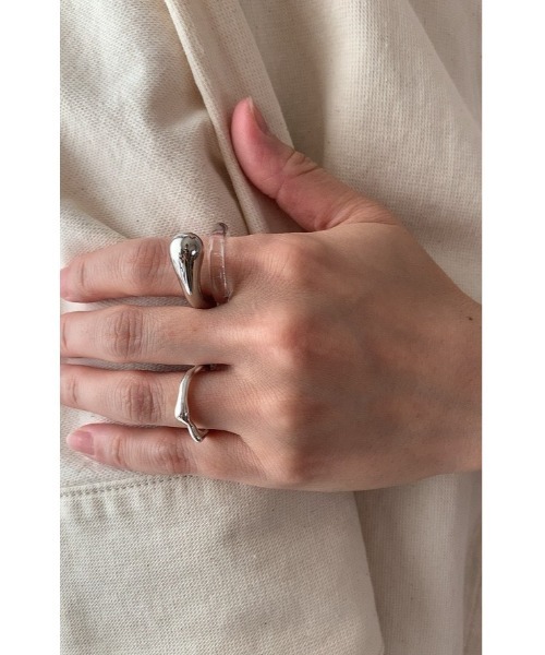 mou(モウ)の「トップカラークリアリング(リング・レディース・シルバー/ゴールド/ブラウン/イエロー/ピンク/ブラック/ホワイト/ホワイト系その他・FREE)」の7枚目の写真