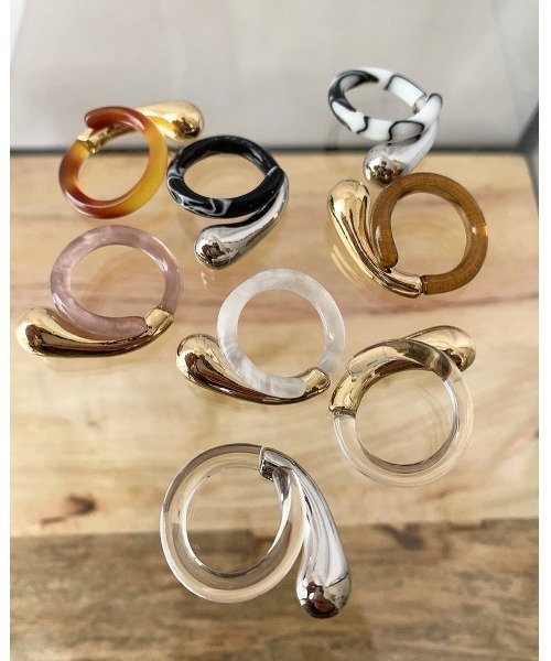 mou(モウ)の「トップカラークリアリング(リング・レディース・シルバー/ゴールド/ブラウン/イエロー/ピンク/ブラック/ホワイト/ホワイト系その他・FREE)」の10枚目の写真