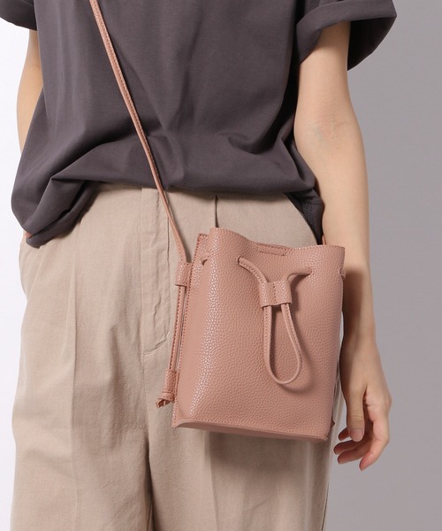 LAKOLE（ラコレ）の「ドロストミニショルダーバッグ / 955966（ショルダーバッグ・レディース・ブラック/その他1/ライトピンク/オフホワイト・FREE）」の4枚目の写真