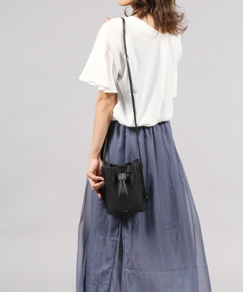 LAKOLE（ラコレ）の「ドロストミニショルダーバッグ / 955966（ショルダーバッグ・レディース・ブラック/その他1/ライトピンク/オフホワイト・FREE）」の8枚目の写真