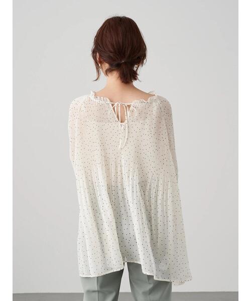 earth music&ecology(アースミュージックアンドエコロジー)の「シフォンプリーツ2wayブラウス *(シャツ/ブラウス・レディース・ブラック/アイボリー/ミント/ドット/ライトベージュ/ブラック系その他5・FREE)」の17枚目の写真