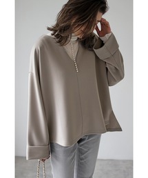Bonjour Sagan | 【2021‐2022 A/W 新作】 キーネックダンボールニットプルオーバー(ニット/セーター)