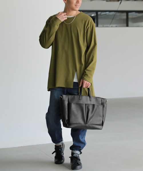 osharewalker（オシャレウォーカー）の「【廃盤】『大容量2wayデザインバッグ』（トートバッグ・レディース・アイボリー/ブラック/キャメル・FREE）」の12枚目の写真