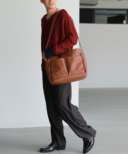 osharewalker（オシャレウォーカー）の「【廃盤】『大容量2wayデザインバッグ』（トートバッグ・レディース・アイボリー/ブラック/キャメル・FREE）」の20枚目の写真