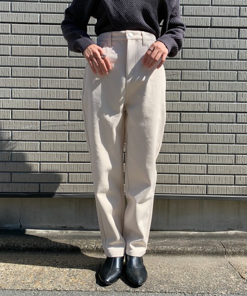 CLEA（クレア）の「ボーイフレンドパンツ〇（その他パンツ・レディース・チャコールグレー/アイボリー/サンドベージュ・M/L）」の4枚目の写真