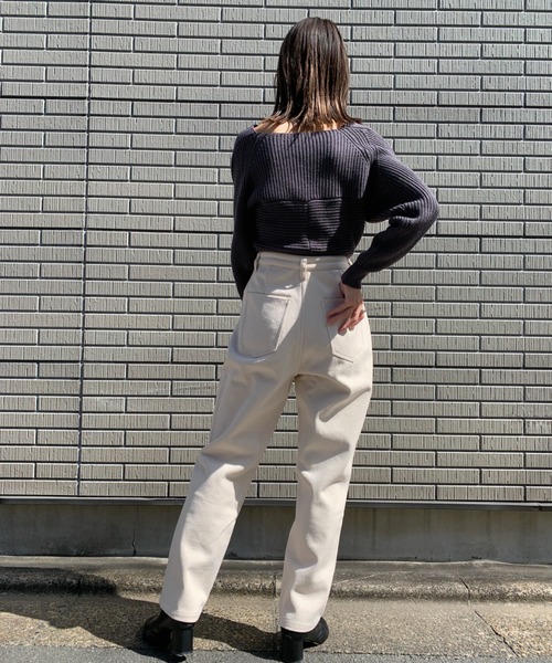 CLEA（クレア）の「ボーイフレンドパンツ〇（その他パンツ・レディース・チャコールグレー/アイボリー/サンドベージュ・M/L）」の9枚目の写真