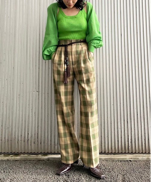 Ameri（アメリ）の「BOLERO SHEER KNIT（キャミソール・レディース・ブラック/イエロー/グリーン・FREE）」の14枚目の写真