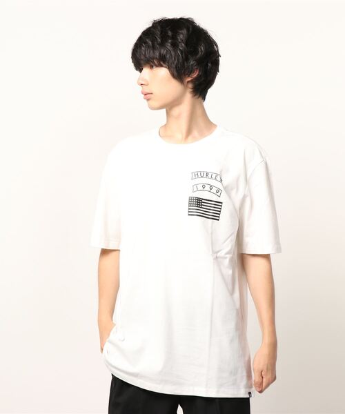 Hurley （ハーレー）の「M EVD WSH SURF SNAKE  / ハーレー バックプリント半袖Tシャツ（Tシャツ/カットソー・メンズ・ホワイト/ブラック/グリーン系その他・SMALL/MEDIUM/LARGE/X-LARGE）」の2枚目の写真