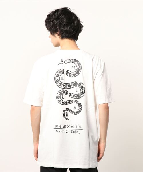 Hurley （ハーレー）の「M EVD WSH SURF SNAKE  / ハーレー バックプリント半袖Tシャツ（Tシャツ/カットソー・メンズ・ホワイト/ブラック/グリーン系その他・SMALL/MEDIUM/LARGE/X-LARGE）」の12枚目の写真
