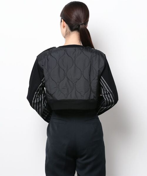 gomme（ゴム）の「60/-ファイン裏毛　ショートトレーナー（スウェット・レディース・ブラック/チャコールグレー/カーキ・MEDIUM）」の16枚目の写真