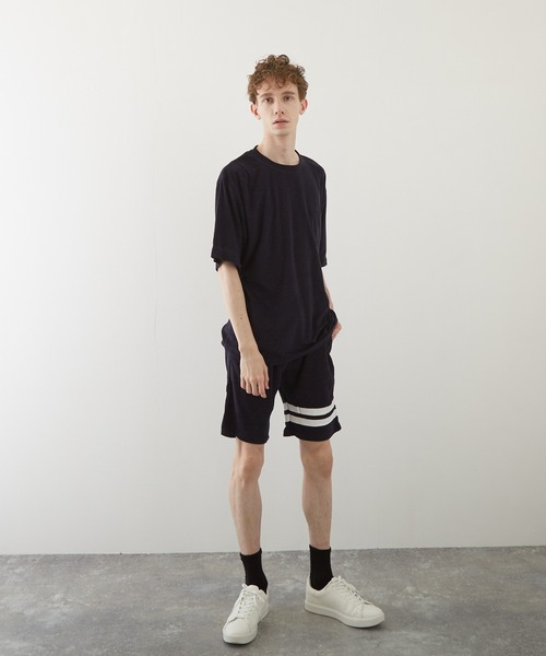 TONE SELECT WEAR（トーンセレクトウェア）の「【TONE BY AS】パイルボケ付き半袖クルー(BL)（Tシャツ/カットソー・メンズ・ブラック/ベージュ/ネイビー/ピンク/イエロー/アイボリー・LARGE/MEDIUM）」の16枚目の写真