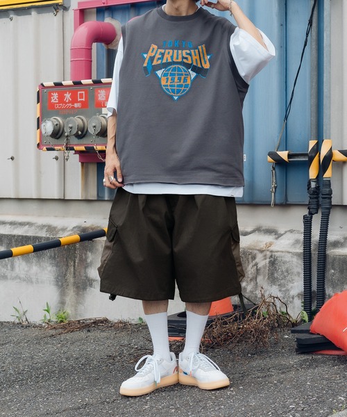 Perushu（ペルーシュ）の「バルーンハーフパンツ（その他パンツ・メンズ・ブラック/グリーン/カモフラージュ・SMALL/MEDIUM/LARGE）」の16枚目の写真