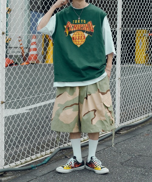 Perushu（ペルーシュ）の「バルーンハーフパンツ（その他パンツ・メンズ・ブラック/グリーン/カモフラージュ・SMALL/MEDIUM/LARGE）」の18枚目の写真