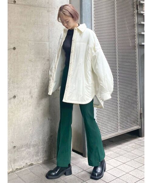 EMODA（エモダ）の「フロントタックフレアパンツ（その他パンツ・レディース・ブラック/オレンジ/グリーン/その他・SMALL/MEDIUM）」の11枚目の写真