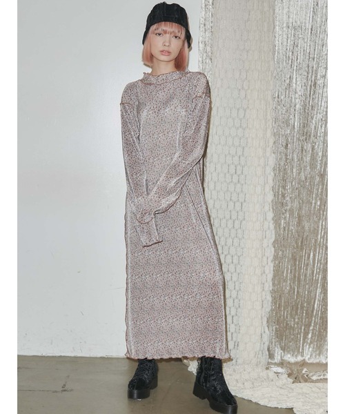 merry jenny（メリージェニー）の「floralメロウロングワンピース（ワンピース・レディース・ピンク/パープル/ブラウン・FREE）」の2枚目の写真