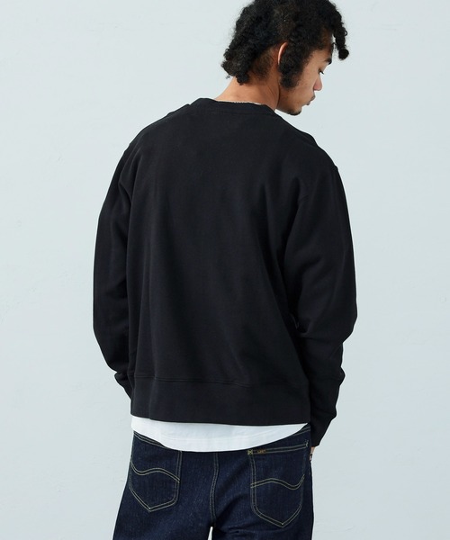 Alpha Industries（アルファインダストリーズ）の「ブランドロゴ クルーネックスウェット　無地/カモ柄（スウェット・メンズ・ブラック/ブラック系その他/ブラック系その他2/ヘザーグレー/グレイッシュベージュ/ブルー系その他/グレイッシュブルー・LARGE/X-LARGE/MEDIUM）」の19枚目の写真