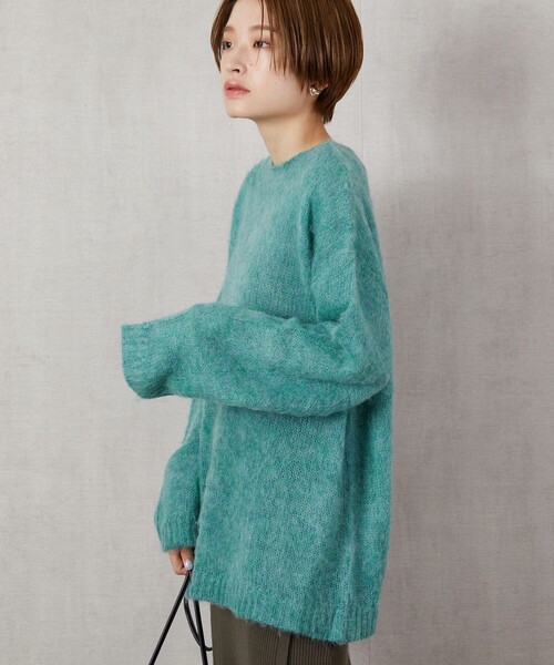 FREAK'S STORE（フリークスストア）の「▽【WEB限定】モヘヤニットプルオーバー（ニット/セーター・レディース・ライトグレー/ブラック/グレー/イエロー/ブルー/ナチュラル・ﾌﾘ-）」の20枚目の写真